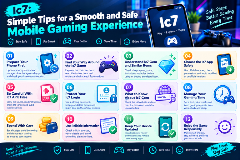 Ic7: Simple Tips for a Smooth and Safe Mobile Gaming Experience